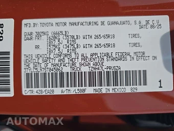 2025 Toyota Tacoma i-FORCE MAX TRD Sport Crew Cab Medium Bed - miniatura 2