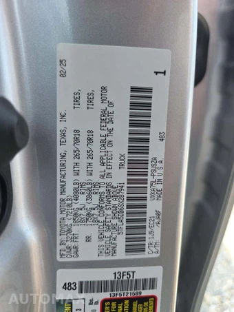 2025 Toyota Tundra SR5 Crew Cab Short Bed - miniatura 5