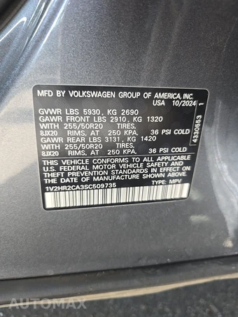 2025 Volkswagen Atlas 2.0T SE w/Technology - miniatura 15