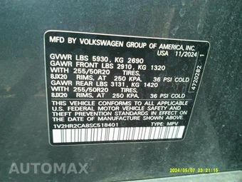 2025 Volkswagen Atlas 2.0T SE w/Technology - miniatura 6
