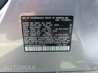 2025 Volkswagen Atlas 2.0T SE w/Technology - miniatura 22