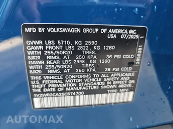 2025 Volkswagen Atlas 2.0T SE w/Technology - miniatura 15