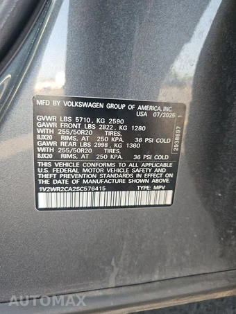2025 Volkswagen Atlas 2.0T SE w/Technology - miniatura 15