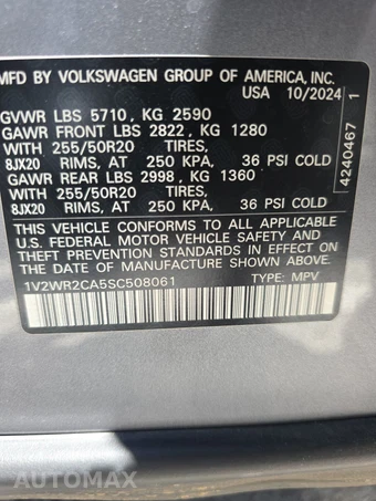 2025 Volkswagen Atlas 2.0T SE w/Technology - miniatura 15
