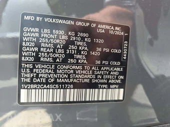 2025 Volkswagen Atlas 2.0T SEL - miniatura 5