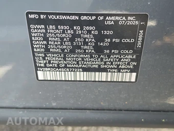 2025 Volkswagen Atlas 2.0T SEL - miniatura 15