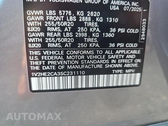 2025 Volkswagen Atlas Cross Sport 2.0T SE w/Technology - miniatura 17