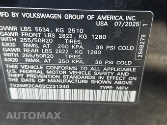 2025 Volkswagen Atlas Cross Sport 2.0T SE w/Technology - miniatura 14