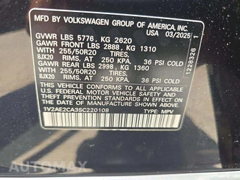 2025 Volkswagen Atlas Cross Sport 2.0T SEL R-Line Black – miniatura 2