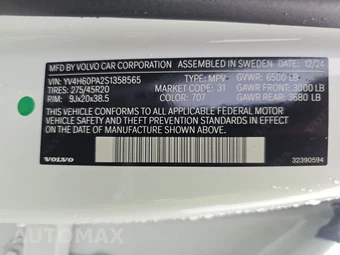 2025 Volvo XC90 Plug-In Hybrid Core 7-Passenger - miniatura 15