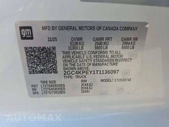 2026 Chevrolet Silverado 2500HD LTZ Crew Cab Short Bed 1LZ - miniatura 5