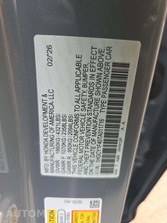 2026 Honda Accord Sedan SE - miniatura 2