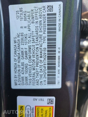 2026 Honda Civic Sedan Hybrid Sport - miniatura 5