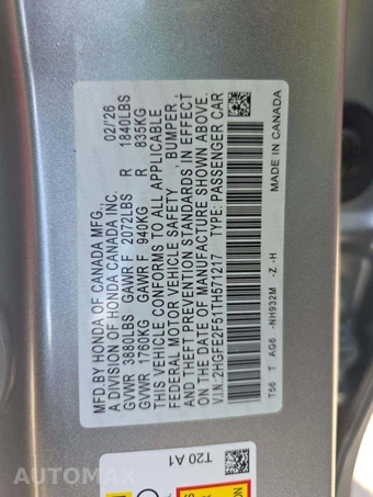 2026 Honda Civic Sedan Sport - miniatura 5