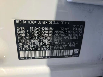 2026 Honda HR-V LX - miniatura 2