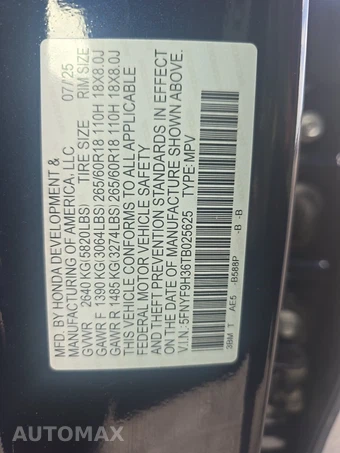 2026 Honda Passport RTL - miniatura 14