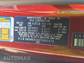 2026 Kia Carnival MPV LXS 121.7" WB - miniatura 2
