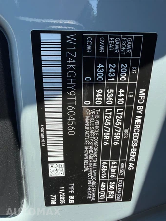 2026 Mercedes-Benz Sprinter 2500 Passenger Van 170.0" WB - miniatura 42