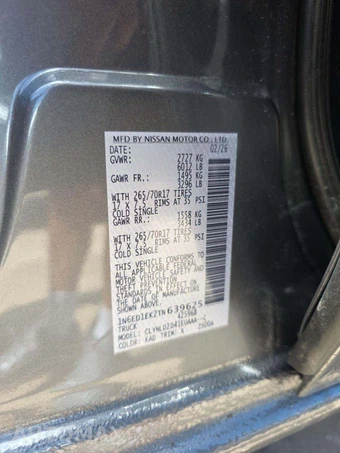 2026 Nissan Frontier PRO-4X Crew Cab Medium Bed - miniatura 5