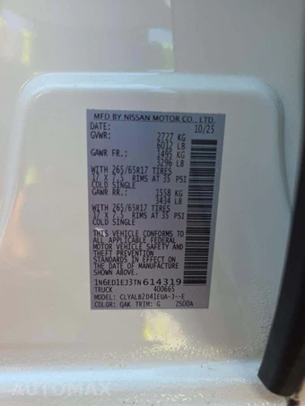 2026 Nissan Frontier SV Crew Cab Medium Bed – miniatura 5