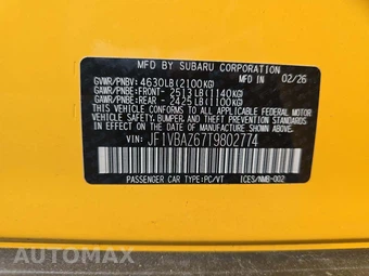 2026 Subaru WRX Series.Yellow – miniatura 5