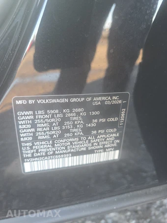 2026 Volkswagen Atlas 2.0T SE w/Technology - miniatura 15